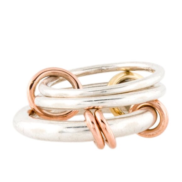 Spinelli Kilcollin Jewelry - SPINELLI KILCOLLIN TRI-TONE 18K ROSE YELLOW GOLD & STERLING ORION SG BAND RING
